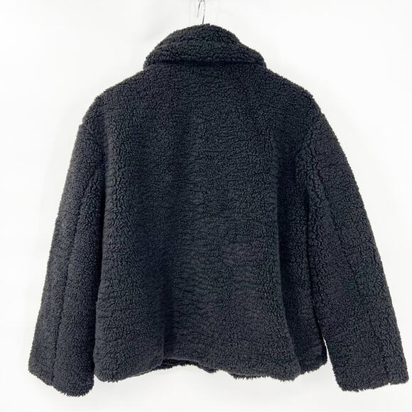 NWT APPARIS Tara Aviator Faux Shearling Jacket XL Black - Picture 3 of 9